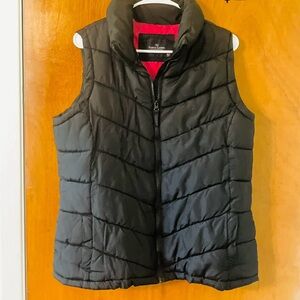Faded Glory Black Quilted Vest